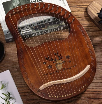 16-String and 19-String Portable Lyre Harp for Beginners: Compact and Easy-to-Learn Minority Instrument