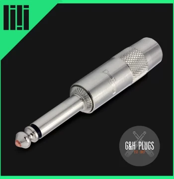 USA Original GH Copper Core Straight TS Mono Instrument Cable Connector - Nickel & Gold Plated BF2PM
