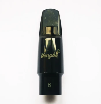 Hongbo Alto/Tenor Premium Hard Rubber Mouthpiece with Ligature, Cap, and Pre-Applied Bite Pad