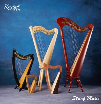 Kristall Taiwan Irish Harp - Classical Professional Harp with Levers (20/28/34/36/40 Strings)