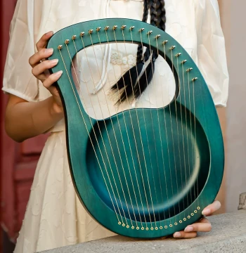 Small Harp 19-String Portable Lyre for Men and Women Beginners, 16-String Niche Instrument, 21-String Lyre