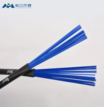 fleet SV603 Nylon Drum Brushes, Flat Strip Brush Head, Granular Tone, Suitable for Hand Drums and Cajons, Bundle Rods