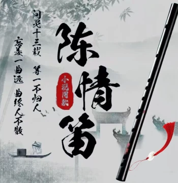 Chenqing Flute from The Untamed - Professional Bitter Bamboo Transverse Flute for Beginners, Official Wei Wuxian Replica, Traditional Chinese Style