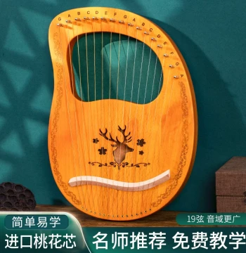 Didoo 16-String Lyre Harp - Beginner Small Lyre, Portable Mini Harp Instrument