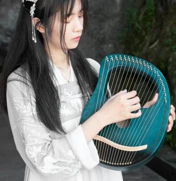 Lyre Harp for Beginners - 16 or 19 String Portable Wooden Instrument for Men and Women