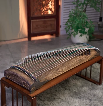 One-Meter Solid Wood Guzheng Ruxin Plain Finish Portable Mini Carved Body with Premium Tone