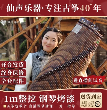 Xiansheng Guzheng 1-Meter Carved Mini Guzheng, Level 10 Exam Grade, Pure Handmade Portable Half-Guzheng, Yangzhou Official Flagship Store