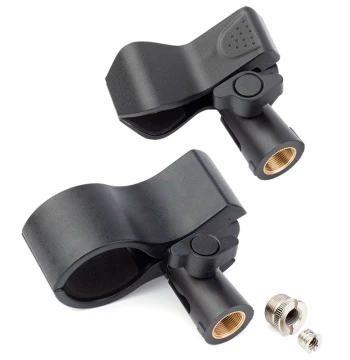 Specialized Clip for Microphone Stands - Fixed Clamp for Wired/Wireless Handheld Mics, Large Spring Clip Also Suitable for Hair Dryers