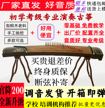 Portable Guzheng for Children and Beginners, Entry-Level Practice Instrument for Adults with Zero Basis, Self-Study, Exams, and Professional Performance