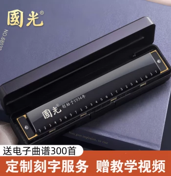 Guoguang 24-Hole Tremolo Harmonica in C - Ideal for Students and Beginners; 28-Hole Accent Model for Adults and Professionals
