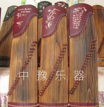 125cm Rosewood Engraved Guzheng, Professional Grade 10, Portable Half-Size for Practice