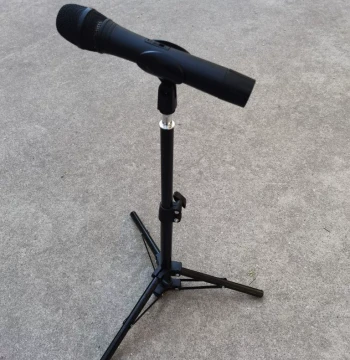 Floor-Standing Microphone Stand - Adjustable Height, Collapsible, and Portable for Wireless Mics
