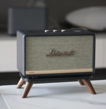 Shock-Absorbing Solid Wood Desktop Speaker Stand for Marshall Woburn/Acton/Stanmore