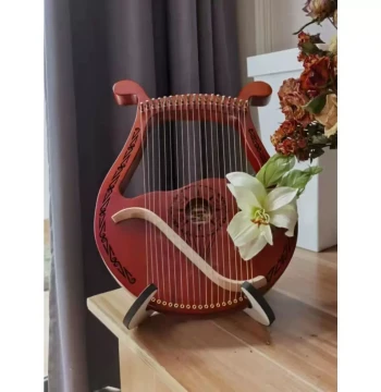 Clearance Deal: Small 19-Note 24-String Lyre Harp – Portable, Easy-to-Learn Niche Instrument