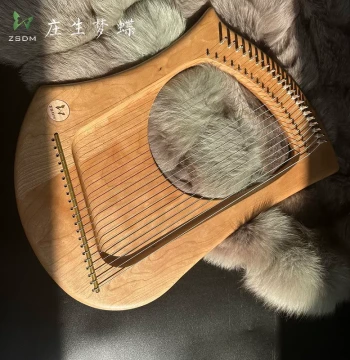 Zhuang Sheng Meng Die 22-String Professional Lyre Harp – Portable Niche Instrument