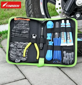 MOJESS Motorcycle Tire Repair Kit - Universal Tool Set for Motorcycles, E-Bikes, and Cars