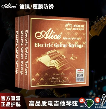 Genuine Alice Electric Guitar Strings AE530/536/AWR58 – Full Set of 6 Strings and Accessories