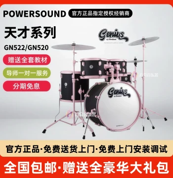 PS Lisheng PowerSound Genius Series Drum Kit for Adults, Beginners, and Children Exam Preparation