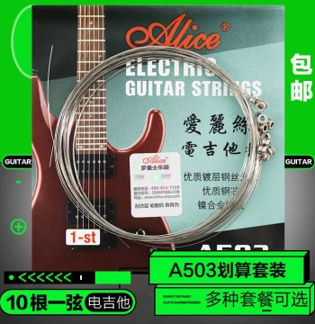 Alice Electric Guitar Strings Set of 6, Model A503, Individual Strings #1, #2, #3 Available