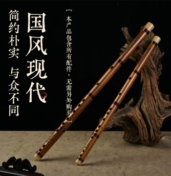 Professional Bamboo Flute for Beginners, Yunyi Ancient Style Bitter Bamboo Dizi for Adult Performance, C Key and F Key