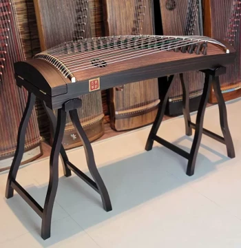 Suyun W108 Performance-Grade Professional Solid Wood Mini Guzheng, Portable Short Guzheng, Half-Body Carved Soundboard Mini Guzheng