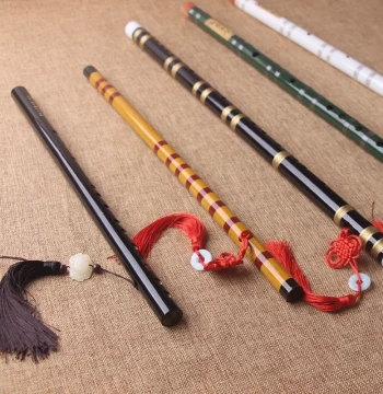 Hanfu Costume Dizi Flute Prop - Traditional Bamboo Flute for Ancient Style Photography, Dance, and Performance