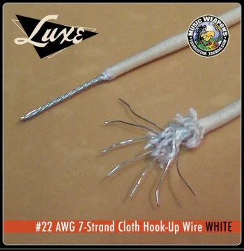 USA Made / Luxe Radio / Fender / Waxed Cloth Wire for BASS and Guitar Circuit Soldering