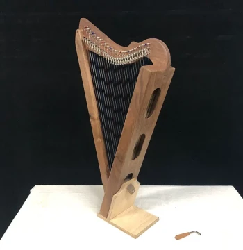 Handcrafted 26-String Portable Lever Harp with Shoulder Strap - European Classical Style for Beginners