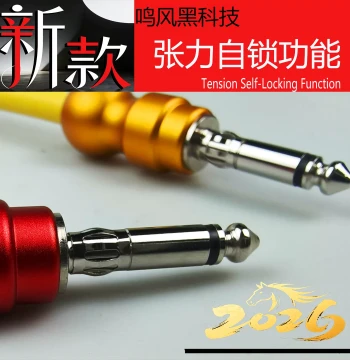 Pure Silver Guitar Instrument Cable - Self-Locking Tension Connectors for Electric/Acoustic Guitars, Bass, and Electronic Drums with Noise Reduction