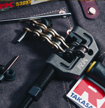 RK Motorcycle O-Ring Chain Breaker Tool with Pin for Disassembly and Riveting, Universal 420-530 Chains