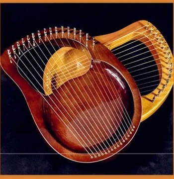 Small 19-String Harp - Portable Z-Shaped Konghou, Classical Lyre, Niche Instrument for Enthusiasts
