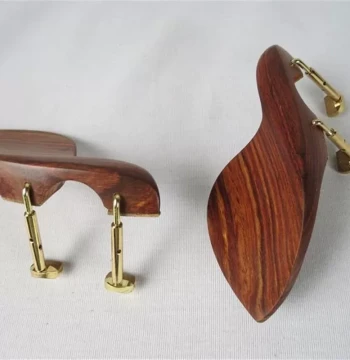 High-Quality Red Rosewood Violin Chinrest with Pre-Installed Detachable Hook-Style Chin Rest