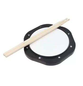 Percussion Instrument: 10-inch Drum Set Practice Pad Kit for Beginners, Includes Mute Pad and Metronome