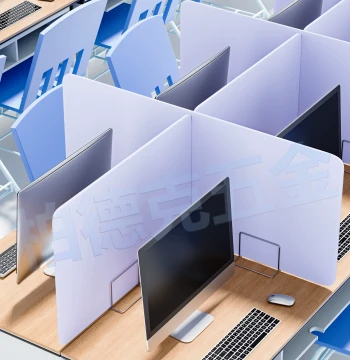 Desktop PVC Partition Board - Exam Divider for Student Desks, Office Workstations, and Computer Labs