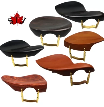 Violin Chinrest/Ebony/Jujube/Red Rosewood Pre-installed Gold Chinrest Screws Instrument Accessory