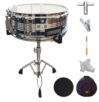 Jinbao Snare Drum 13-inch Marching Drum Metal Shell with Strap JBS1051