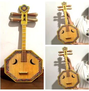 Yunnan Ethnic Musical Instrument Prop: Imitation Pipa for Yi Moon Lute Dance, Stage Performances, and Photo Shoots