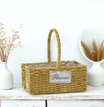 Holiday Gift Baskets and Flower Arrangement Supplies for Mother's Day - Woven Handle Baskets and Fresh Flower Pots