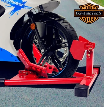 Front Wheel Motorcycle Stand - Parking, Repair, Support, Lift, and Display Rack for Motorcycle Maintenance Tools