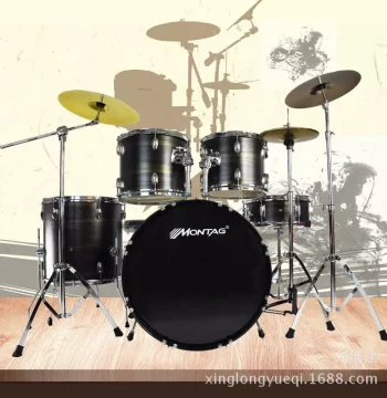 Jinze Musical Instruments JZ-110-2 Drum Kit 5 Drums 3 Cymbals (Includes Cymbals and Drum Throne)