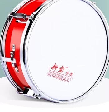 Xinbao Premium Red Stainless Steel Snare Drum, Aluminum Alloy, 8-inch for Toddlers, 11-inch for Students, 13-inch for Adults, Dual-Tone Drum 14 inches