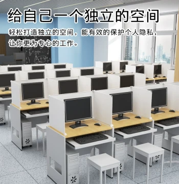 Desktop Screen Partition for Computer Classrooms - Divider Panels for Dual or Multi-Seat Exam Isolation