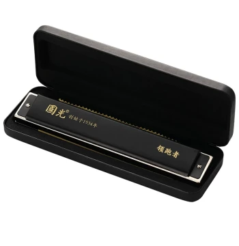 Shanghai Guoguang Leader 24-Hole Harmonica in C Key - Tremolo Tuning for Students and Professional Performers