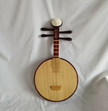 Solid Wood Stage Performance Prop Moon Lute Pipa Small/Medium Ruan Qin Dance Props Tang Han Dynasty Photo Shoot Display
