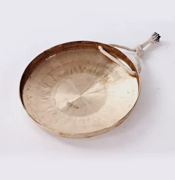 Premium Qin Bronze Gong - Pure Copper 21cm/22cm Medium-Low Pitch Hand Gong for Professional Use