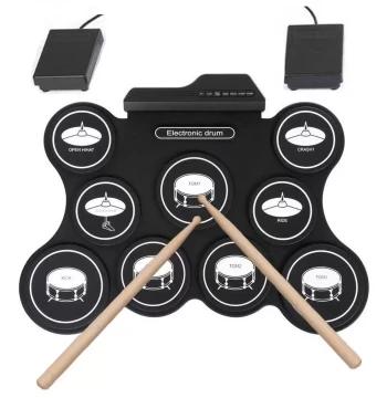 Percussion Instrument: Portable USB Silicone Electronic Drum Kit G4009 Roll Up Drum