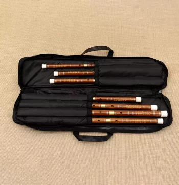 Complete Dizi Flute Set, 5 or 7 Piece Bamboo Transverse Flute Kit for Adult Beginners, Bitter Bamboo, Starting at 189