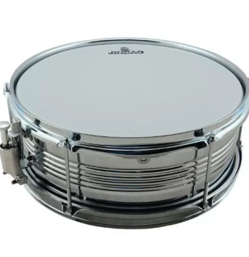 Zhenxuan Jin Snare Drum JBS1051 - Stainless Steel Marching Snare with Free Strap and Drumsticks (Bag Not Included)