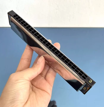 Nostalgic 80s Classic Chinese 24-Hole Metal Harmonica - Childhood Music Toy and Instrument