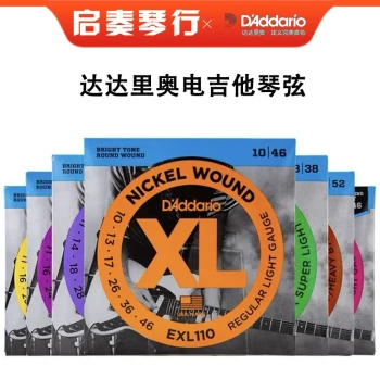 USA-Made D'Addario Electric Guitar Strings EXL120/110 - 6-String Set (NYXL 09/10)